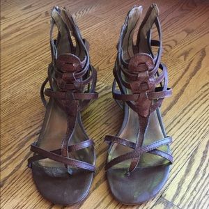 Kelly & Katie Brown Wedge Sandals